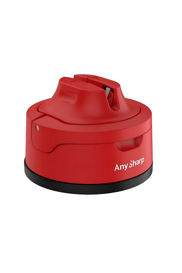 AnySharp-Evo Universal Manual Knife Sharpener Red, Powergrip Ii, Tungsten Carbide 1