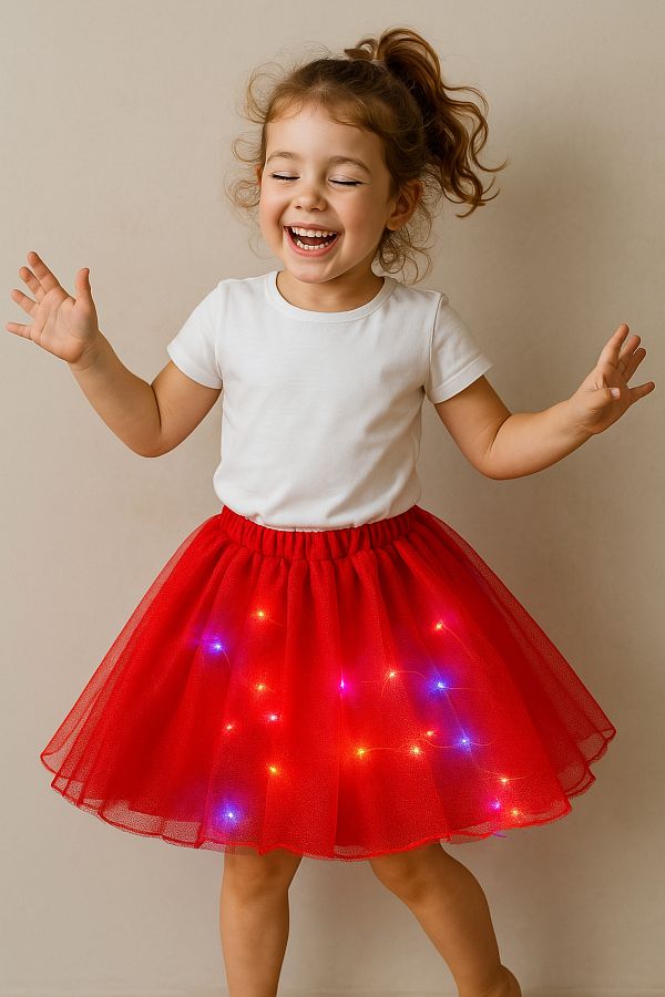 Beryka-Fairy Led Lighted Fluffy Tutu Skirt |   2-10 Years Old Girl |   16 Layers Crystal Tulle 1