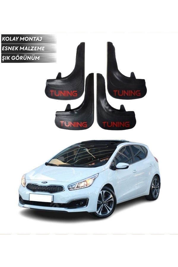 SONİKON LİNE-Kia Ceed Compatible Tuning Written 4-Piece Fender Mudguard Dust Cover Modified 1