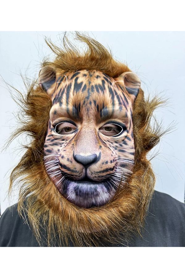emosavm-Brown Mane Haired Plush Lion Mask Mega Plush No 7 1