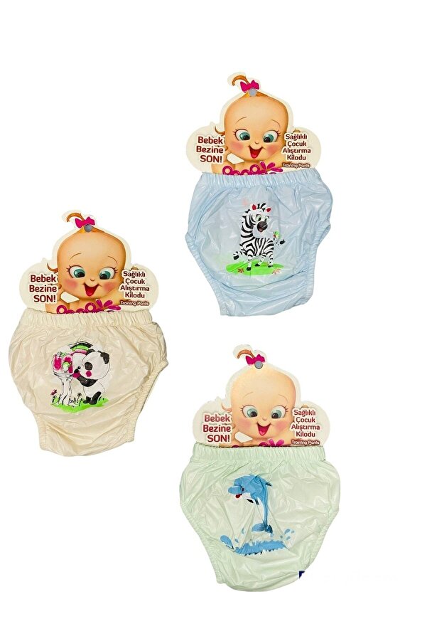 babixkids 3'lü Erkek Bebek Alıştırma Külodu Bebek Tuvalet Eğitimi (DESENLERDE FARKLILIK OLABİLİR)