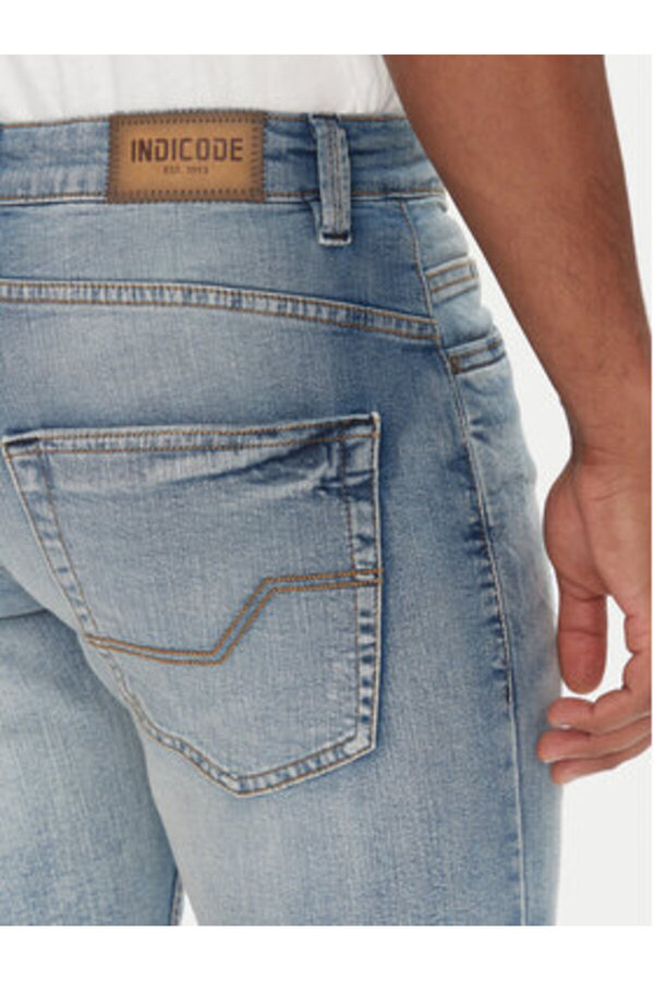 Indicode-Pantaloni scurți din denim pentru bărbați INSEJER 70-849 albaștri 1