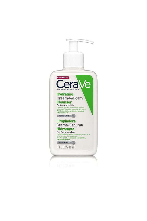 CeraVe-Hydrating Cream-to-foam Cleanser For Normal To Dry Skin 236 ml 1