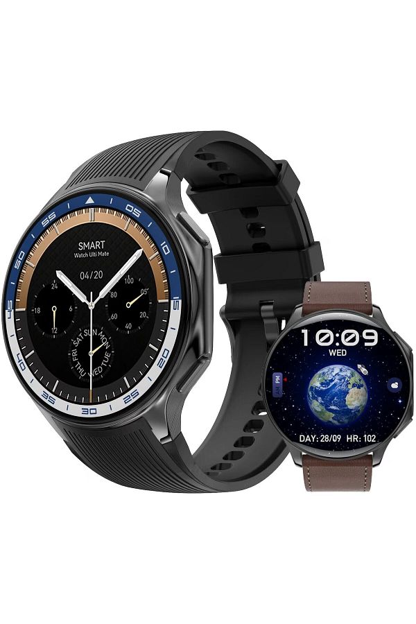 Smart Vibe-Smartwatch AMOLED Always ON DTX™ WATCH 1.43" 3D Surround Vision, Bluetooth Call, Multi Sport, Black 1