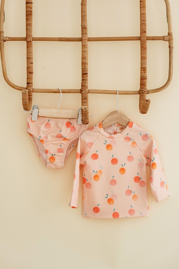 Lollie Baby&Kids UV Korumalı Mayo Bebek & Çocuk - Şeftali Desenli