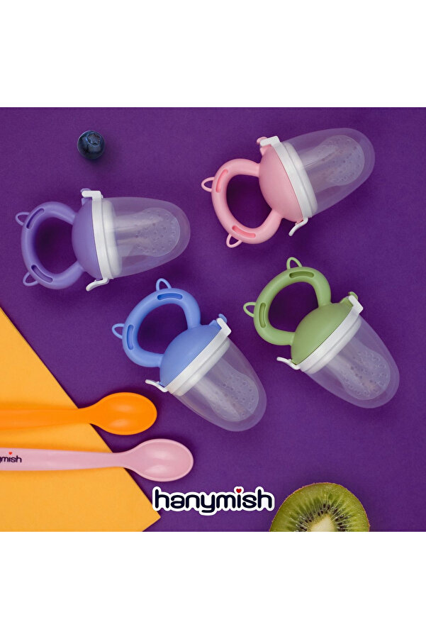 Hanymish Bebekler Için Doğal Delikli Tasarımlı Meyve Süzgeci Emziği Mor