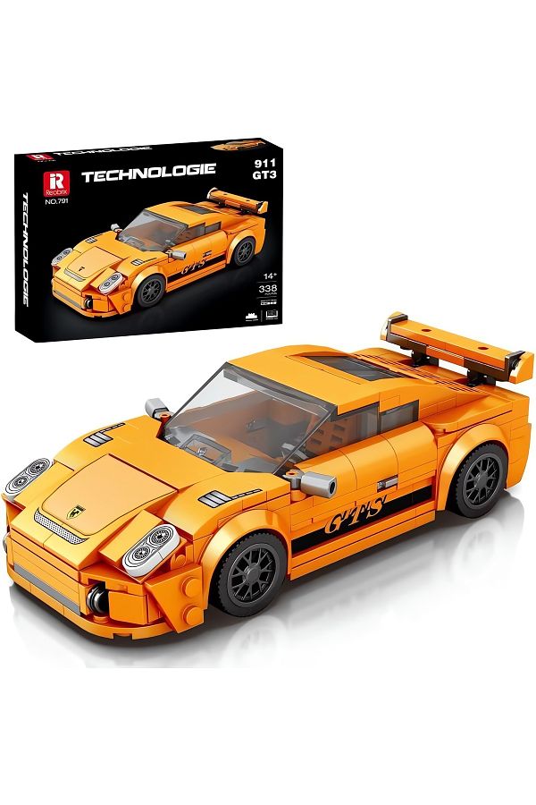 REOBRIX-Porsche 911 Gt3, Technical Block Building Kit (318 Parts) 1