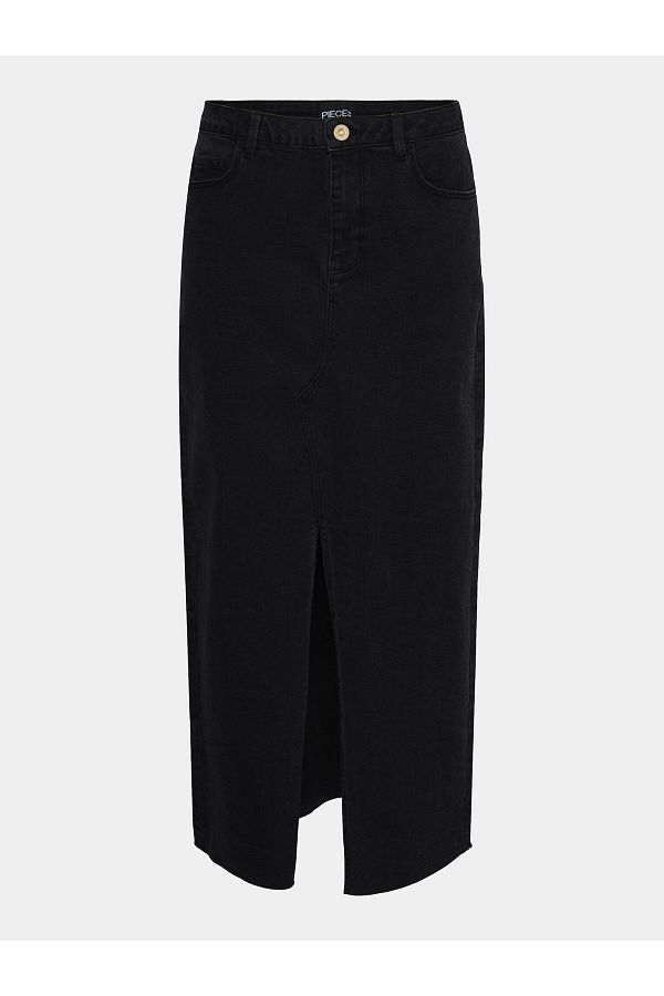 PIECES-Women's Denim Skirt 17150234 Black 1