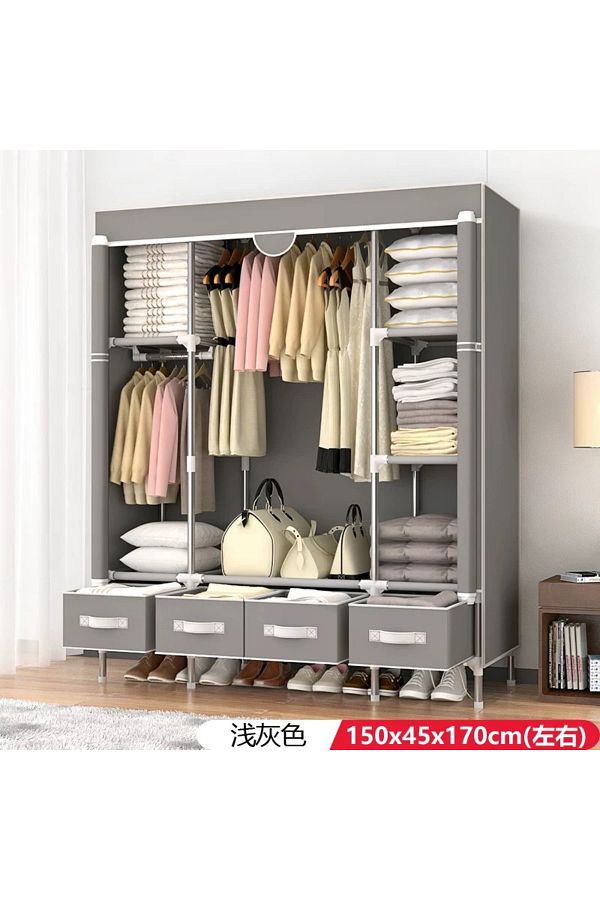 Un-دولاب ملابس قماش كبير تصميم عملي ومزايا تخزين لا مثيل لها!” 1