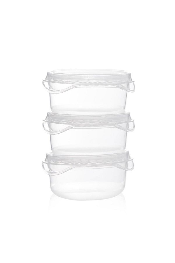 MATMEL-Time 3-Piece Garlic Lemon Storage Container - Transparent - 100 ml 1
