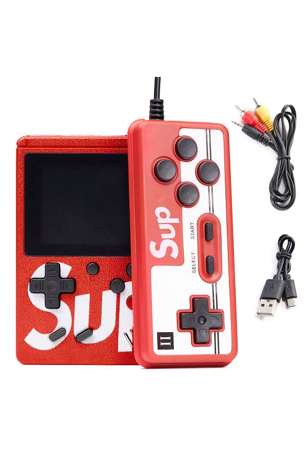 kik-Mini portable retro console, Game Box with 400 games, red 1