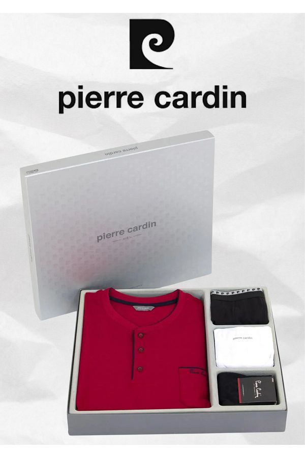 Pierre Cardin-Ανδρικό Σετ Μπόξερ & Μονόκλινο & Βαμβακερές Πιτζάμες & Κάλτσες Δώρο Σετ Προίκας 4 τεμαχίων O1.L0.I2.VPC.22 1