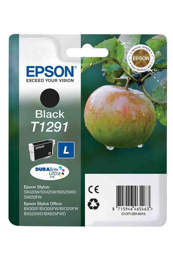 EPSON-Cartus Cerneala Original Epson T1291 / C13T12914010, Negru, 380 pagini 1