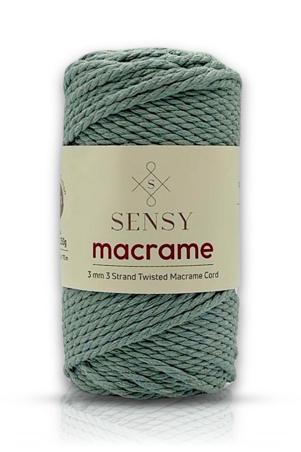 SENSY-Premium 3 Twist Cotton Searched Macrame Searable Macrame Rope Hobby Floss Three Twist Island Tea 1