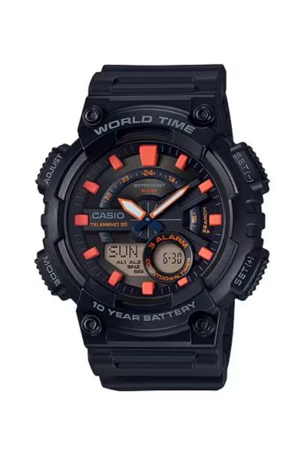Casio-CASIO Men's Analog-Digital Black Dial Watch - AEQ-110W-1A2 1