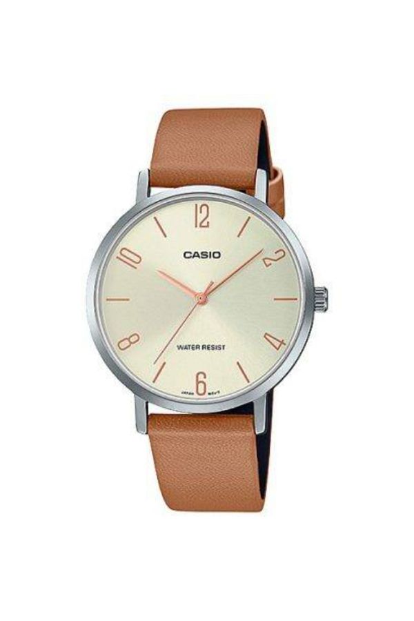 Casio-CASIO Women's Analog White Dial Watch - LTP-VT01L-5BUDF 1