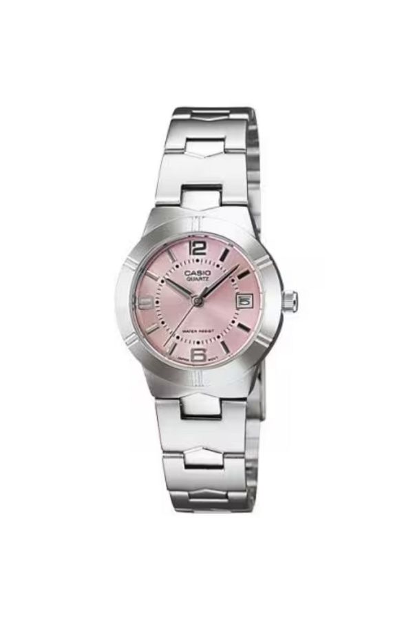Casio-CASIO Women's Analog Pink Dial Watch - LTP-1241D-4A 1