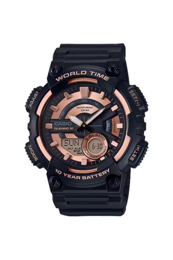 Casio-CASIO Men's Analog-Digital Grey Dial Watch - AEQ-110W-1A3 1