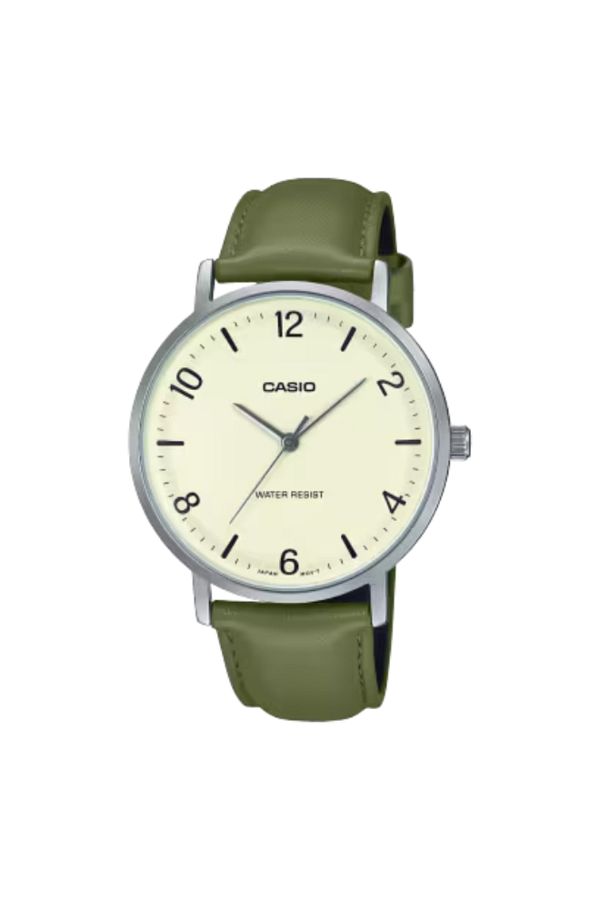 Casio-CASIO Men's Analog Green Dial Watch - MTP-VT03L-7BDF 1