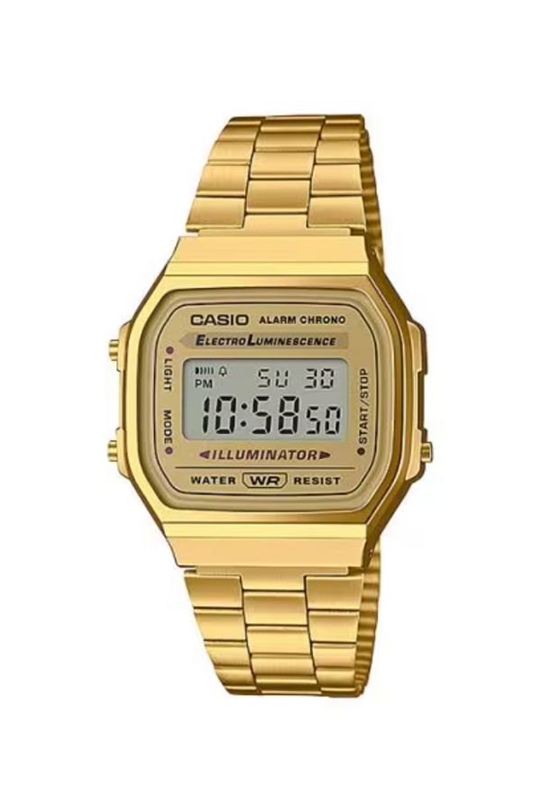 Casio-CASIO Unisex Digital Grey Dial Watch - A-168WG-9W 1