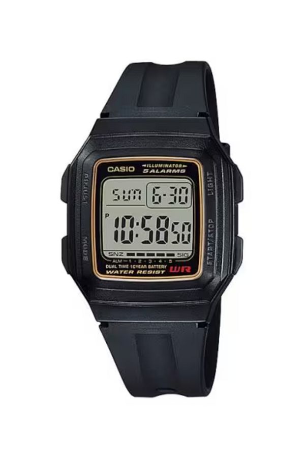 Casio-CASIO Unisex Digital Grey Dial Watch - F-201WA-9A 1
