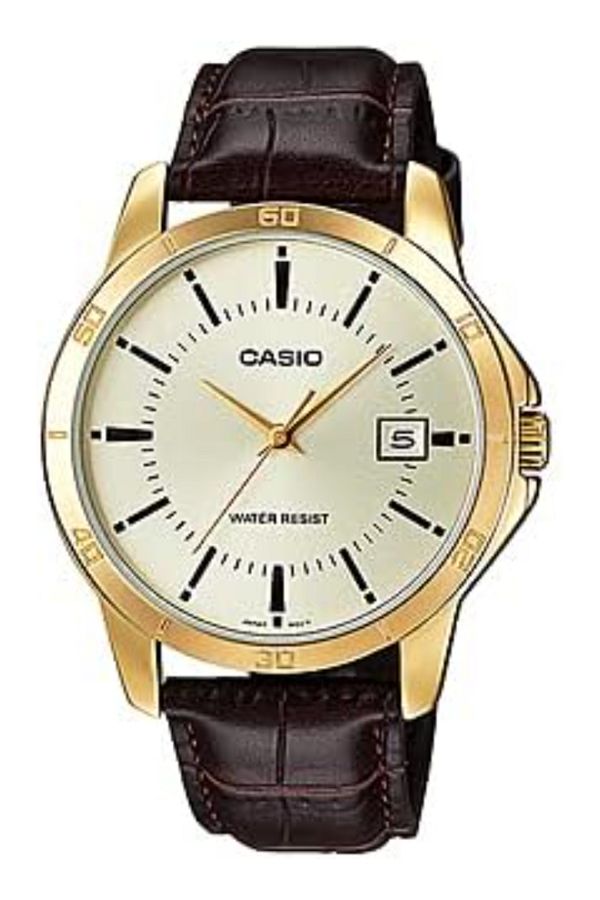 Casio-CASIO Men's Analog Gold Dial Watch - MTP-V004GL-9A 1