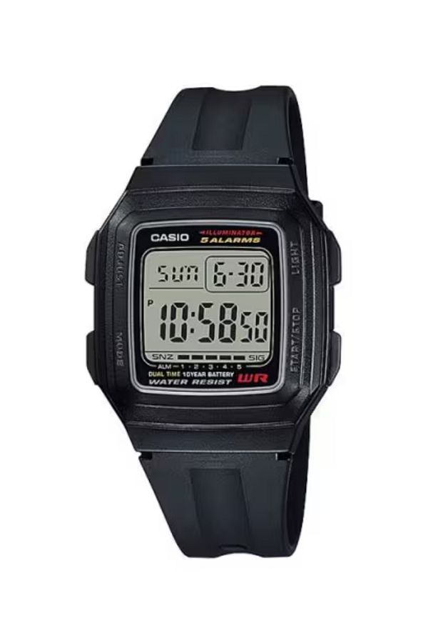 Casio-CASIO Men's Digital Grey Dial Watch - F-201WA-1A 1