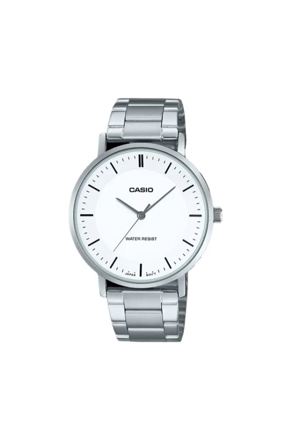 Casio-CASIO Men's Analog White Dial Watch - MTP-VT04D-7EDF 1