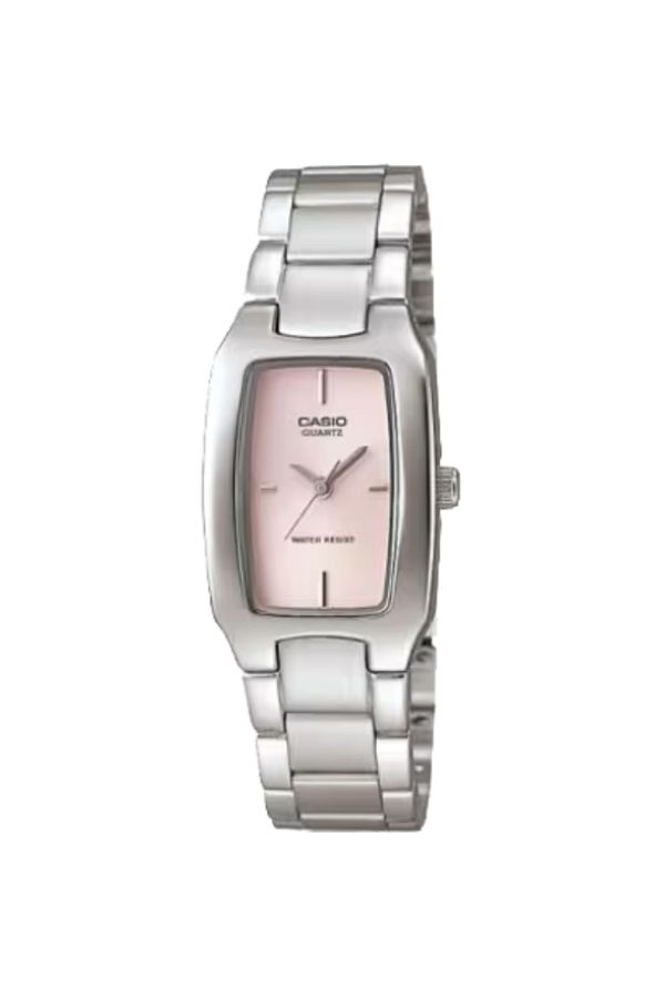 Casio-ساعة كاسيو النسائية التناظرية ذات الميناء الوردي - LTP-1165A-4C 1