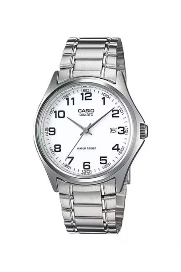 Casio-ساعة كاسيو للرجال بمينا أبيض تناظرية - MTP-1183A-7B 1