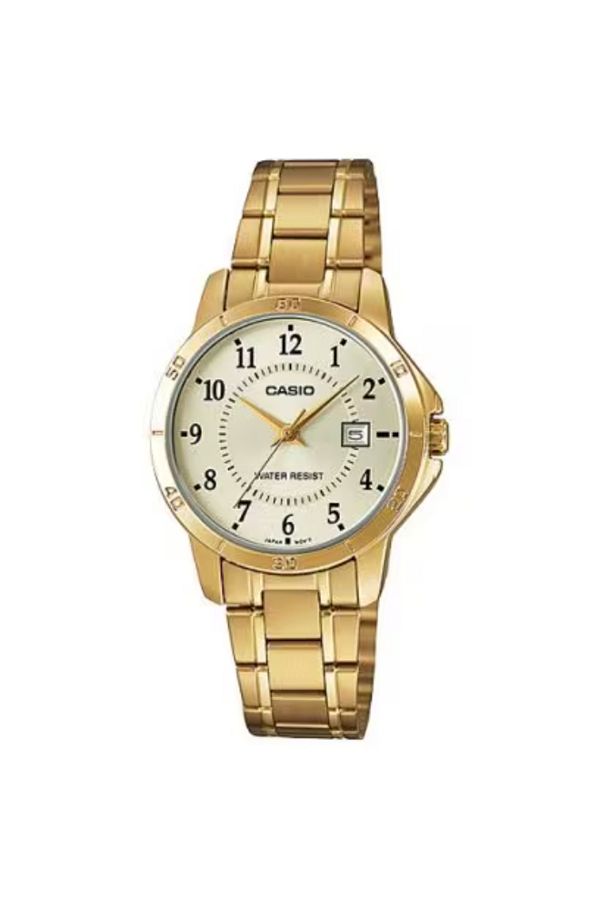 Casio-ساعة كاسيو النسائية التناظرية ذات الميناء الأبيض - LTP-V004G-9BUDF 1