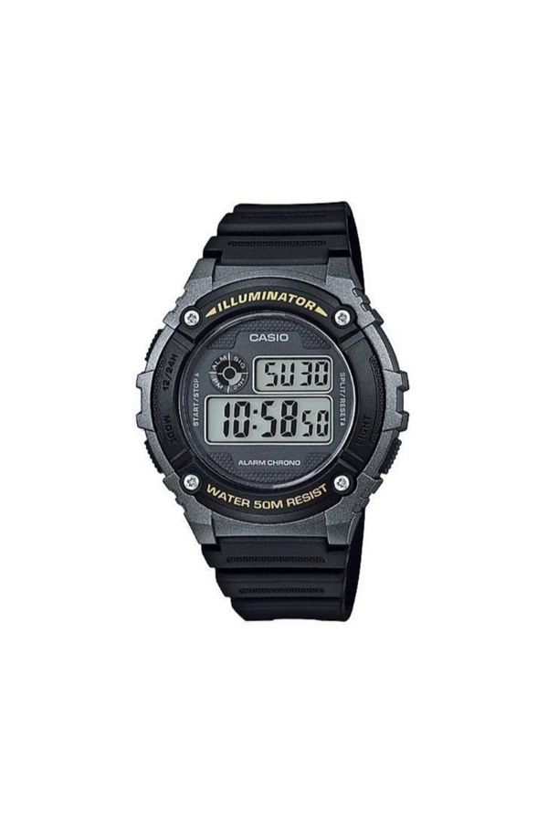 Casio-ساعة كاسيو الرقمية للرجال بمينا رمادي - W-216H-1B 1