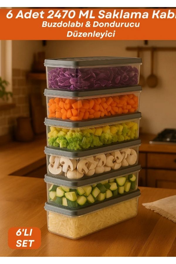 VİZYON-Horizontal Refrigerator Organizer Ice Box Storage Container Microwave Container Ice Box Container 1