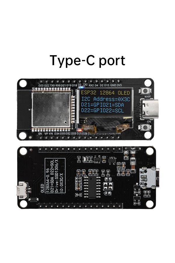 Choice-Type-c Mini Usb Esp32 Esp-wroom-32d Wifi Development Board Module Type-c Ch340c With 0.96 Oled Scree 1