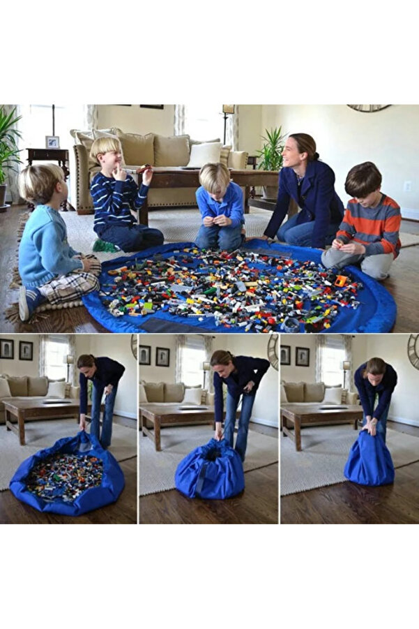 i lin baby Oyuncak Organizatörü Ve Oyun Örtüsü – Pratik Ve Çok Amaçlı Saklama Çözümü Oyuncaklar Sepeti