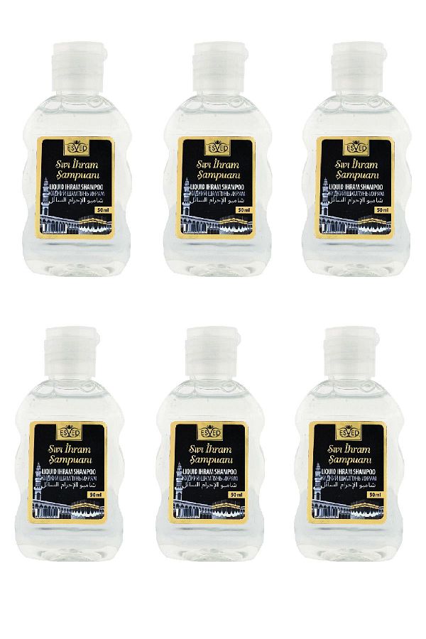 ESVED-Unscented Liquid Shampoo Unscented Ihram Shampoo Unscented Shampoo Unscented Shampoo for Hajj and Umrah 6 Pieces 1