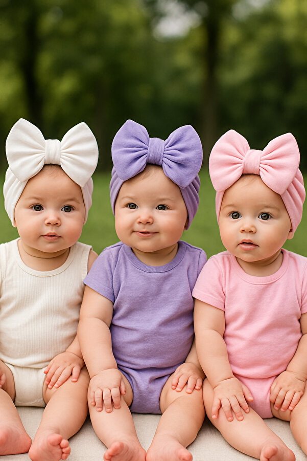 Cherub Baby Bebek Çift Kat Fiyonklu Bebek Bone