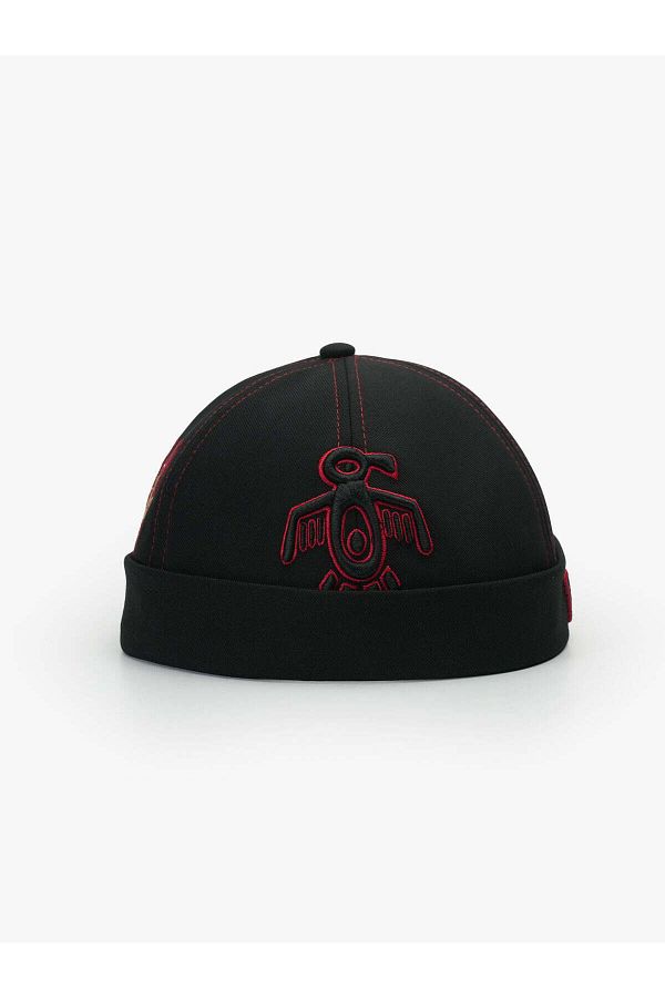 Rust&Rich-The Indians Collection - Men's Black/Red Cap, Red Indian Docker 1