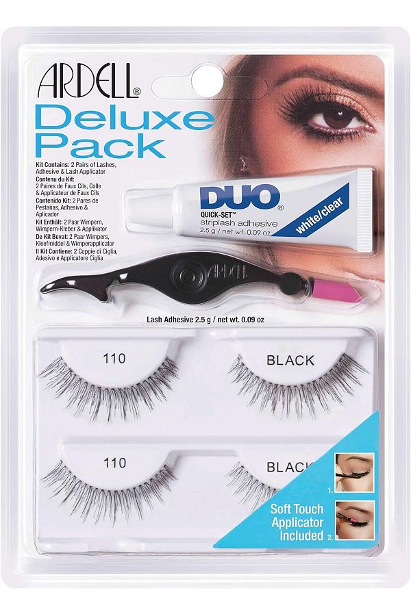 Ardell-Eyelash 110 Deluxe Kit Black - 2ct 1