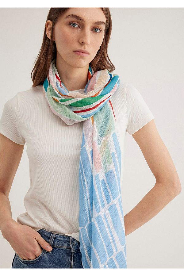 Mavi-1912666 -32738 Model Printed Shawl 1