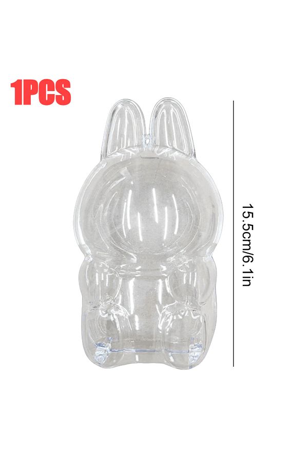 APWIKOGER-B 1PCS 1-2pc For Labubu V1 V2 Transparent Protective Cover Dustproof Monster Toy Storage Case Cute E 1
