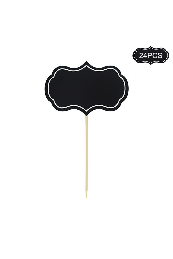 Choice-as show 24pcs 24pcs Mini Blackboard Paperboard Message Slate Flag Markers For Charcuterie Board Buff 1