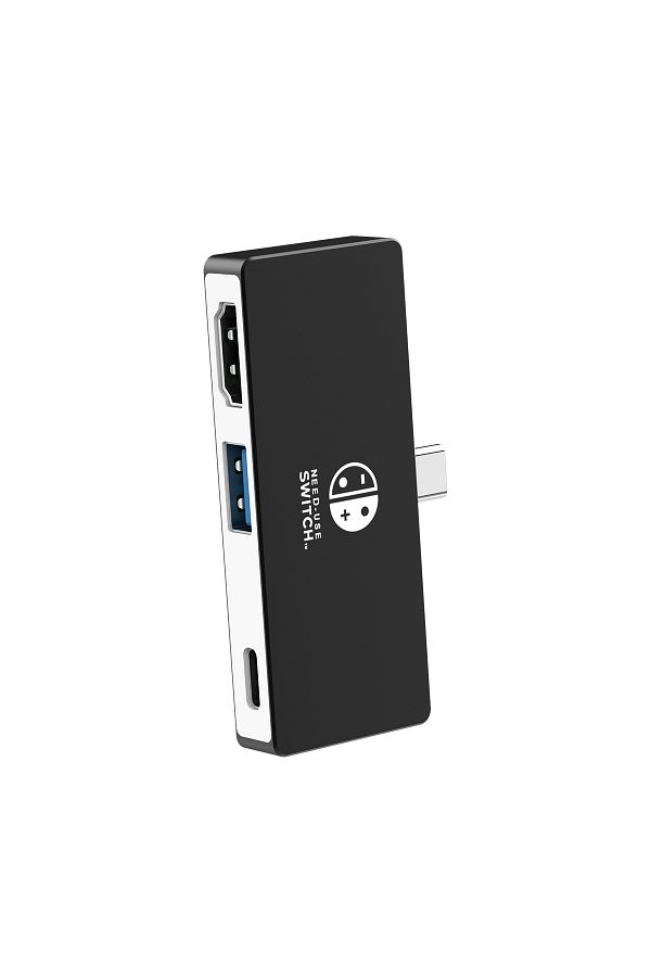 Choice-Black White 4K30Hz 3 In 1 Docking Station Side-Plug USB-C Game Hub With USB3.0 HDMI PD 100W For Lap 1