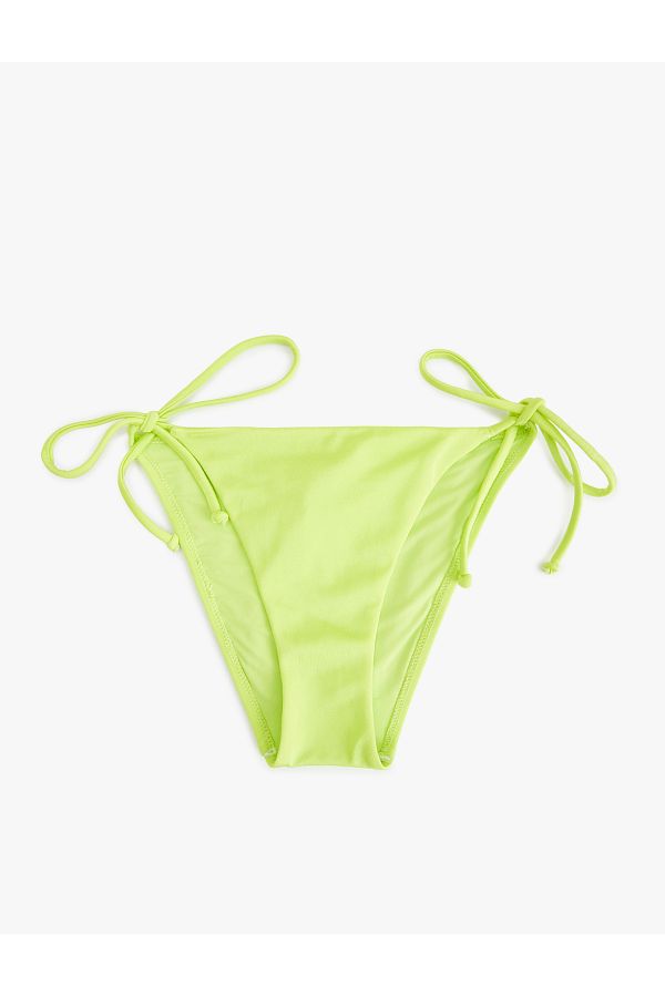 Koton-Shiny Bikini Bottom with Drawstrings on the Sides 1