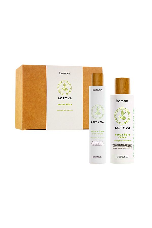 Kemon-Set de restructurare Actyva Nuova Fibra, șampon 250 ml cremă 125 ml 1