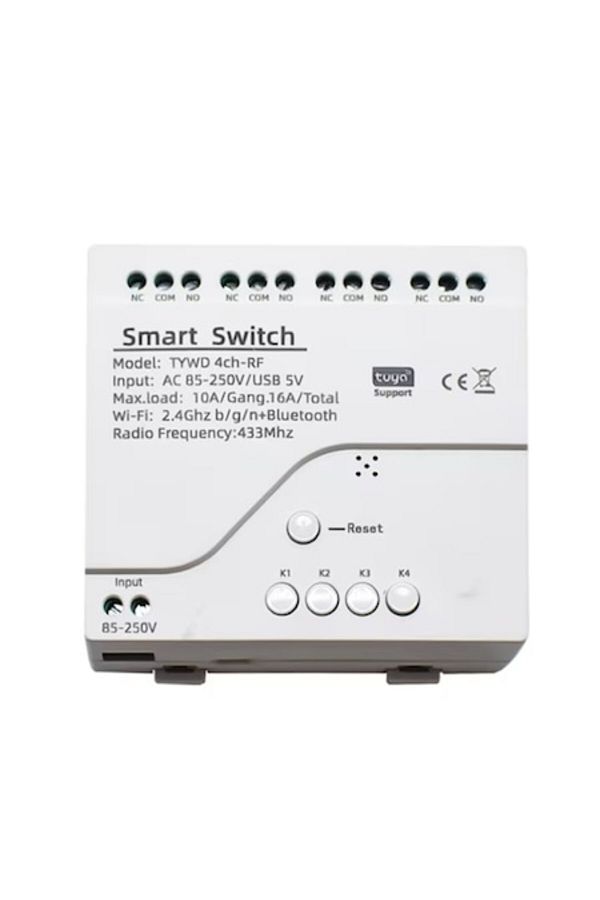 OEM-Smart WiFi Relay with 3 Modes and 4 Channels, DIY, 85-250V, Compatible with Tuya/SmartLife 1