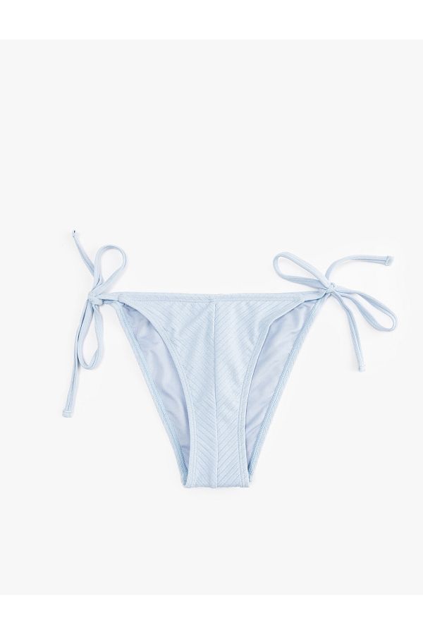 Koton-Glitter Textured Bikini Bottom with Drawstrings on the Sides 1