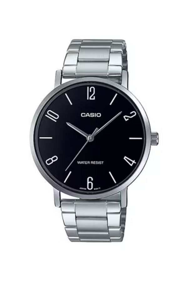 Casio-CASIO Men's Analog Black Dial Watch - MTP-VT01D-1B2UDF 1