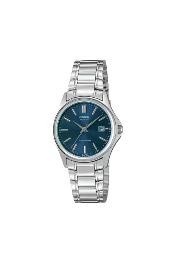 Casio-ساعة كاسيو النسائية التناظرية ذات الميناء الأزرق - LTP-1183A-2A 1