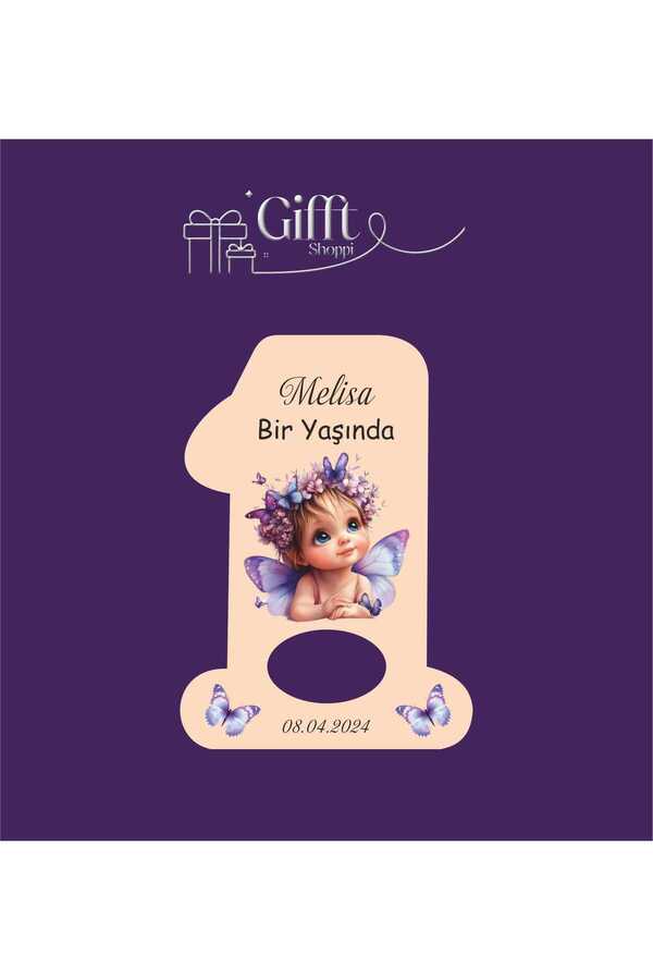 giftshoppi 10 Adet Açacak Magnet Hediyelik Bebek Kelebek Kız 1 Yaş Doğum Günü Yenidoğan Magnet